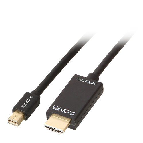 Lindy - Cavo adattatore - Mini DisplayPort maschio a HDMI maschio - 2 m - passi…