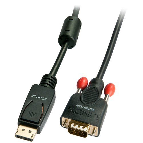 Lindy - Cavo dello schermo - DisplayPort (M) a HD-15 (VGA) (M) - 2 m - passivo,…