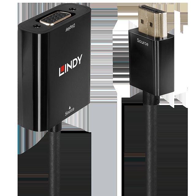 Lindy - Convertitore video - HDMI - VGA - nero