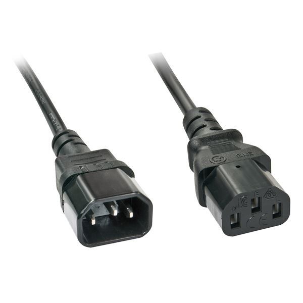 Lindy - Prolunga alimentazione - IEC 60320 C13 a IEC 60320 C14 - 3 m - nero