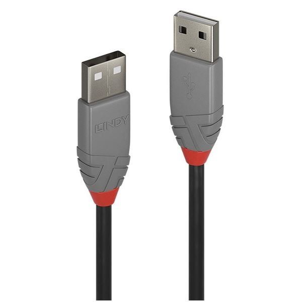 Lindy Anthra Line - Cavo USB - USB (M) a USB (M) - USB 2.0 - 50 cm - di forma r…