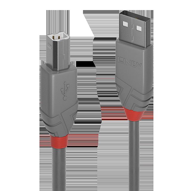 Lindy Anthra Line - Cavo USB - USB (M) a USB Tipo B (M) - USB 2.0 - 3 m - di fo…