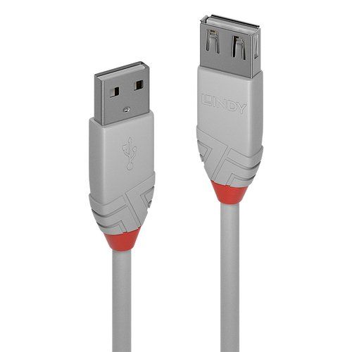 Lindy Anthra Line - Prolunga USB - USB (M) a USB (F) - USB 2.0 - 2 m - di forma…