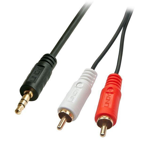 Lindy Premium - Cavo audio - RCA x 2 maschio a mini jack stereo femmina - 10 m