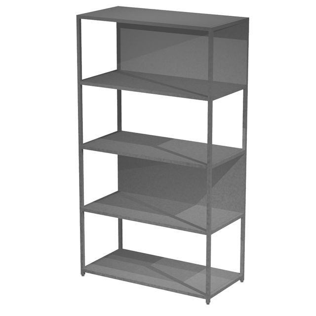 Libreria 5 ripiani Modular - 90 x 44 x 161 cm - struttura metal antracite - ant…