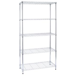 Libreria Archimede Light - 5 ripiani - acciaio cromato - 36x90x177 cm - Serena …
