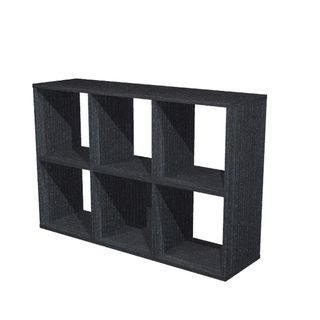 Libreria casellario Rainbow - 6 caselle - 104,1 x 29,2 x 69,8 cm - nero venato
