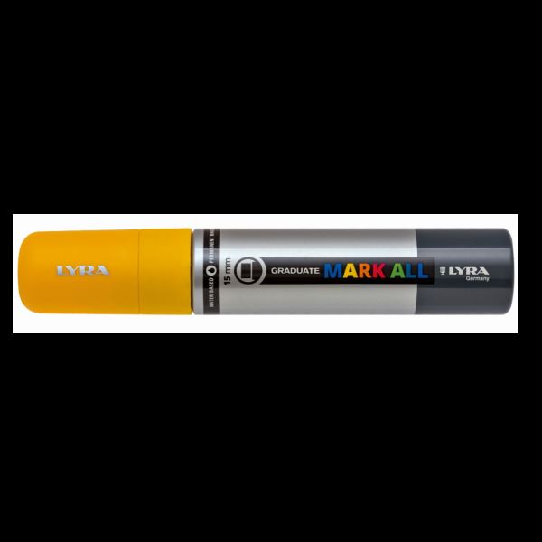 Lyra Graduate Mark All, Giallo, Punta del pennello, Giallo, Argento, Plastica, …