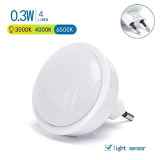 Luce notturna LED con sensore crepuscolare Aigostar ø58,3xØ65,2 mm - bianco - B…