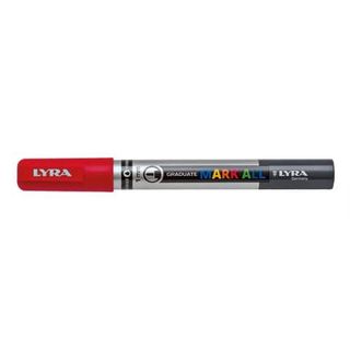 Lyra Graduate Mark All - Marcatore - permanente - rosso - 1 mm - sottile
