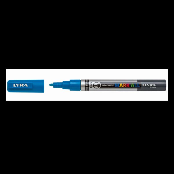 Lyra Graduate Mark All, Azzurro, Punta a ogiva/sottile, Blu, Grigio, Plastica, …