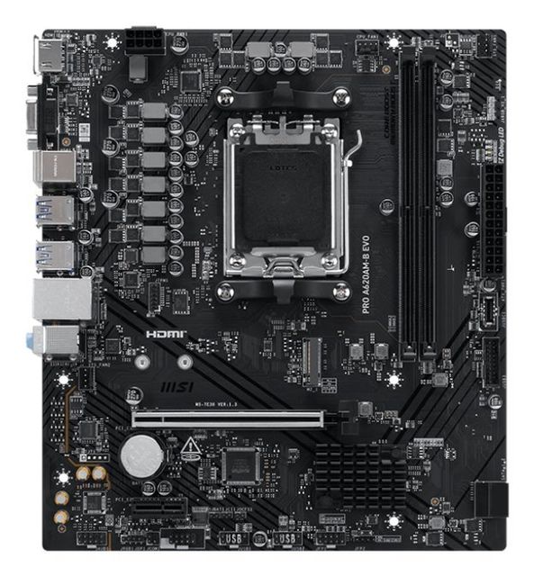MB MSI PRO A620M-B EVO AM5 2D5 2S3 1M.2 2PCIE HD/D-SUB MATX