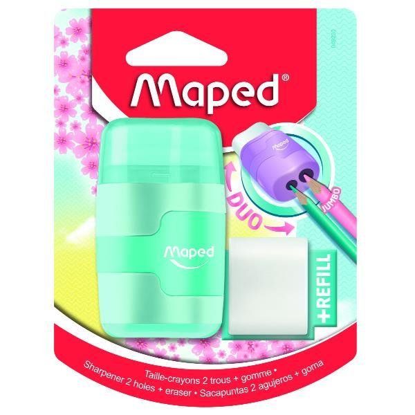 Maped DUO - Cancellino / temperamatite - 2 fori - disponibile in colori assorti…