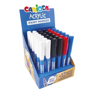 Marcatore Paint Marker acrilico - punta pennello - colori assortiti - Carioca -…