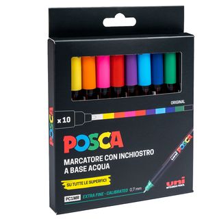 Marcatore Uni Posca PC1M - punta extra fine 0.7 mm - colori assortiti - Uni Mit…