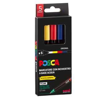 Marcatore Uni Posca PC1M - punta extra fine 0.7 mm - colori assortiti - Uni Mit…