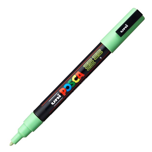 Marcatore Uni Posca PC3M - punta fine 0,9 - 1,3 mm - verde chiaro - Uni Mitsubi…