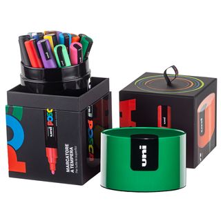 Marcatore Uni Posca PC5M - con coperchio verde - punta media - colori assortiti…