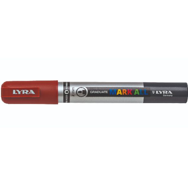Marcatore a base d'acqua Graduate Mark All - punta tonda 2mm - marrone - Lyra