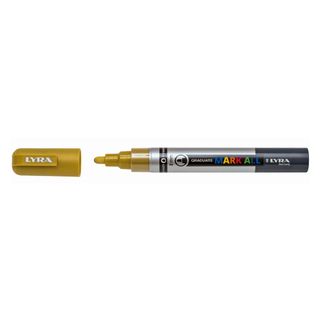 Marcatore a base d'acqua Graduate Mark All - punta tonda 2mm - oro - Lyra