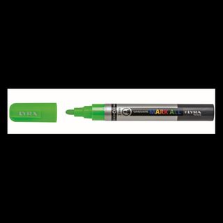 Marcatore a base d'acqua Graduate Mark All - punta tonda 2mm - verde fluo - Lyra