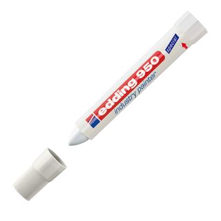 Marcatore a cera edding 950 punta conica 10 mm bianco E-950 049