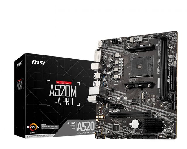 MSI A520M-A PRO SCHEDA MADRE FORM MICRO ATX CHIPSET AMD A520 SOCKET AM4