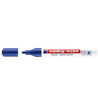Marcatore a gesso Edding 4095 blu per finestre e vetro