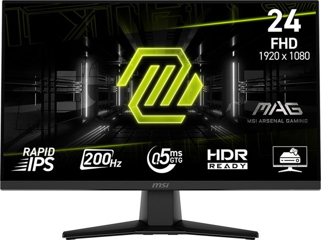 MSI MAG 242F, 60,5 cm (23.8ʺ), 1920 x 1080 Pixel, Full HD, LCD, 0,5 ms, Nero