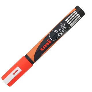 Marcatore a gesso liquido Uni Chalk Marker - punta tonda da 1,80-2,50mm - aranc…