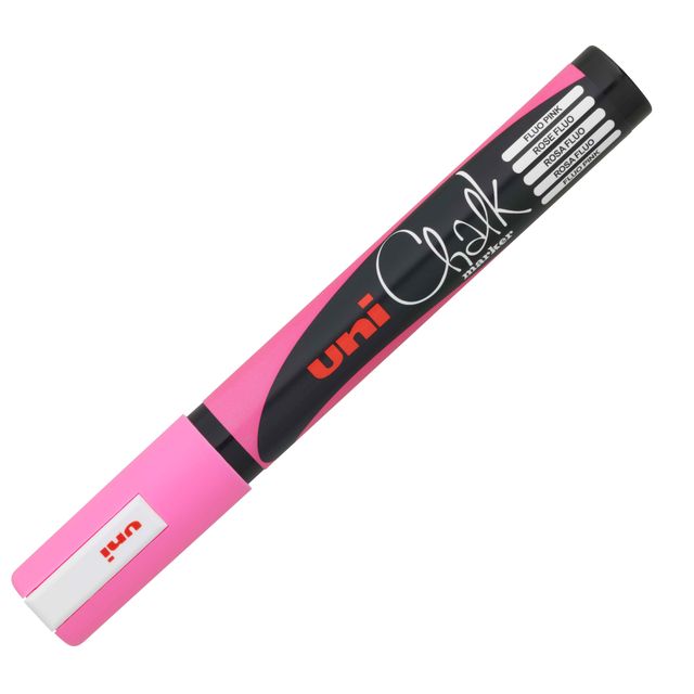 Marcatore a gesso liquido Uni Chalk Marker - punta tonda da 1,80-2,50mm - rosa …