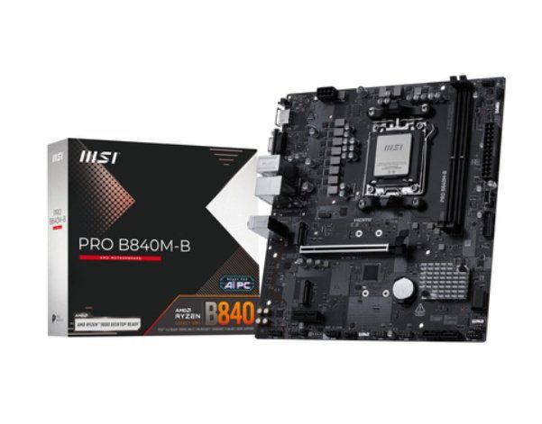 MSI PRO B840M-B, AMD, Socket AM5, AMD Ryzen 7000 Series, AMD Ryzen 8000 Series,…