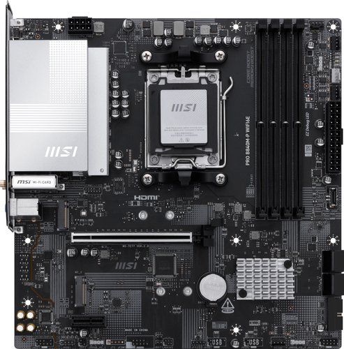 MSI PRO B840M-P WIFI6E, AMD, Socket AM5, AMD Ryzen 7000 Series, AMD Ryzen 8000 …