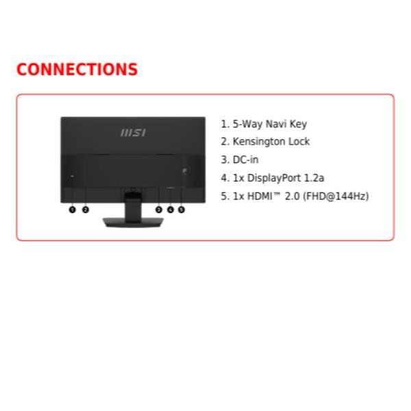 MSI Pro MP241W E14V, 60,5 cm (23.8ʺ), 1920 x 1080 Pixel, Full HD, LCD, 4 ms, Bi…