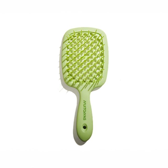 MUITOMAS SPAZZOLA PER CAPELLI STRUTTURA CON FORI E MANICO ERGONOMICO VERDE SALV…
