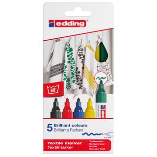 Marcatore per tessuto 4500 - punta tonda - da 2 a 3mm - colori assortiti - Eddi…
