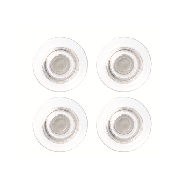 Magneti extraforti - diametro 3,2 cm - trasparente - Nobo - blister 4 pezzi
