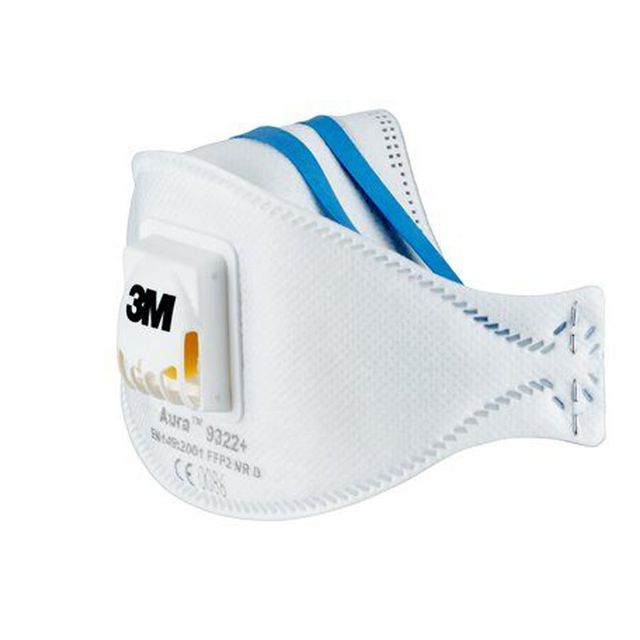 Mascherina Aura 9322+ FFP2 - con valvola - monouso - 3M - conf. 10 pezzi (imbus…