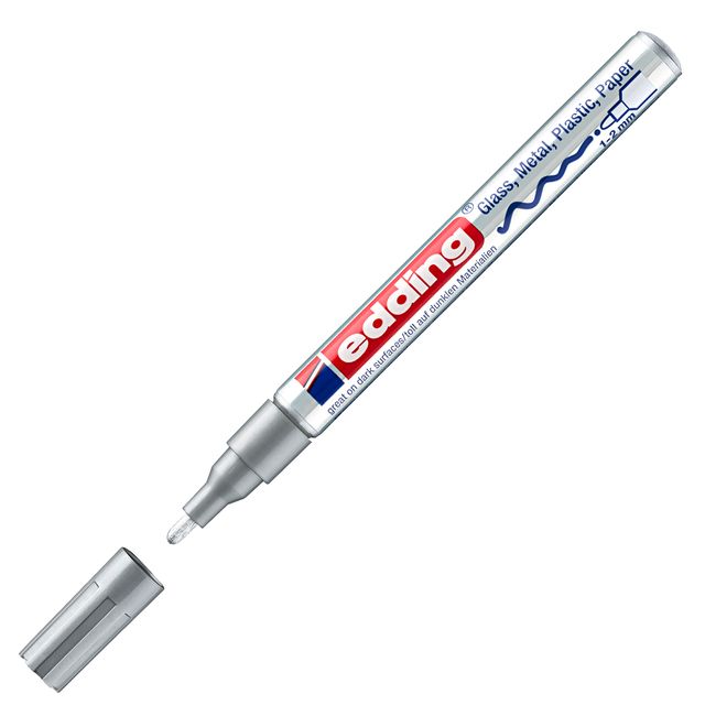Marcatore permanente a vernice 751 - punta tonda fine - da 1 a 2 mm - argento -…
