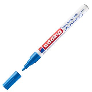 Marcatore permanente a vernice 751 - punta tonda fine - da 1 a 2 mm - blu - Edd…