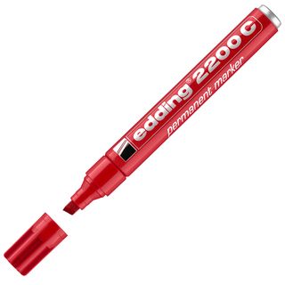Marcatore permanente edding 2200 C punta scalpello 1-5 mm rosso E-2200C 002