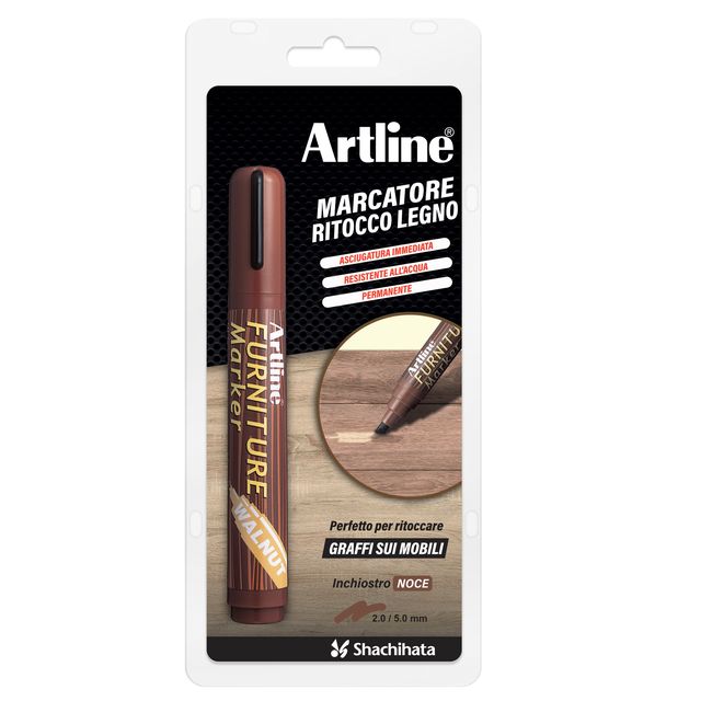 Marcatore permanente per legno Furniture Marker - punta a scalpello - tratto 2,…