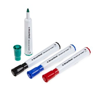 Marcatori per lavagne cancellabili Starline - punta tonda 2,0mm - colori assort…