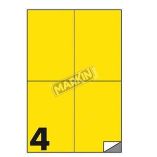 Markin - Autoadesivo permanente - giallo - 105 x 148.5 mm 400 etichette (100 fo…