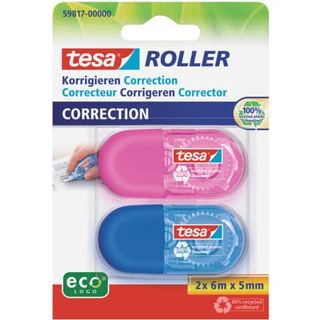 Mini correttore a nastro Tesa Eco in blister da 2 pezzi 5 mm x 6 m 59817-00000-…