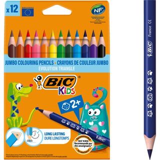Matita colorata Evolution Triangle - colori assortiti - Bic - conf. 12 pezzi