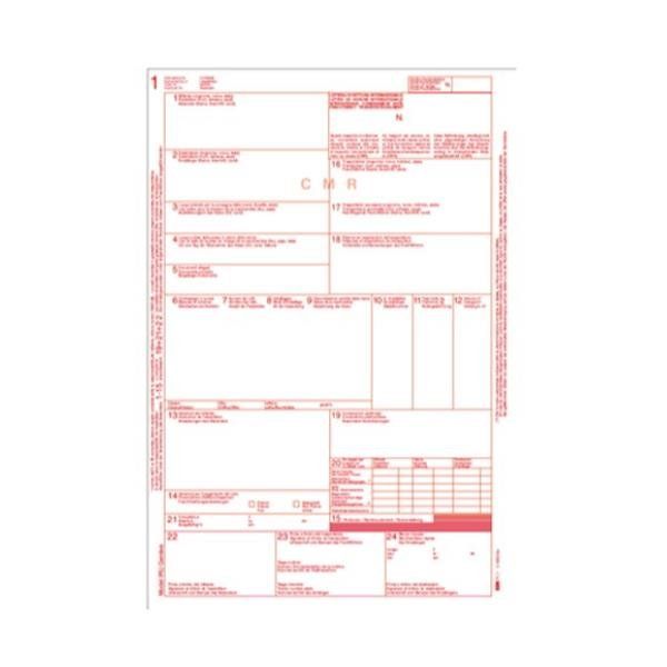 Modello C.M.R. lettera vettura internazionale - 5 copie autoricalcanti - 12"x 2…