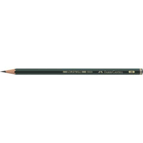 Matita in grafite Castell 9000 - gradazione 2B - esagonale - Faber-Castell