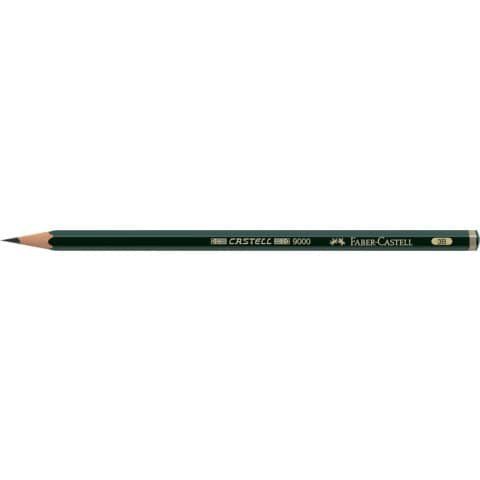 Matita in grafite Castell 9000 - gradazione 3B - esagonale - Faber-Castell