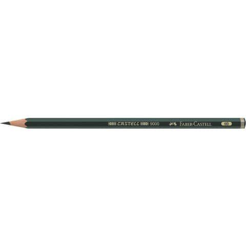 Matita in grafite Castell 9000 - gradazione 6B - esagonale - Faber-Castell